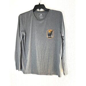 Ocean Advantage Mens Long Sleeve Graphic T-Shirt Gray Size M